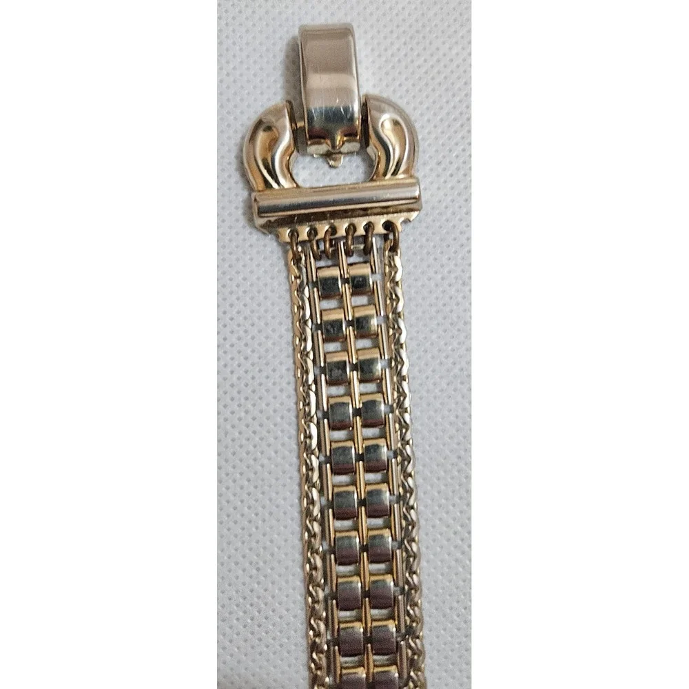 Gold Tone Multi Strand‎ Chain Bracelet Statement Jewelry Fashion Accessory